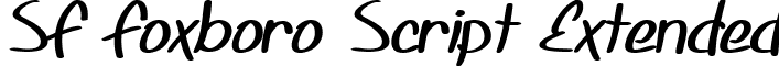 SF Foxboro Script Extended font - SFFoxboroScriptExtended-Bo1.ttf