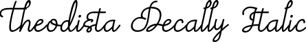 Theodista Decally Italic font - Theodista Decally Italic.otf