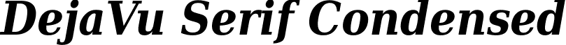 DejaVu Serif Condensed font - DejaVuSerifCondensed-BoldItalic.ttf
