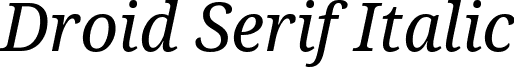 Droid Serif Italic font - DroidSerif-Italic.ttf