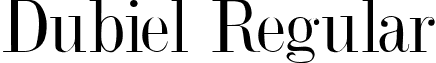 Dubiel Regular font - DubielPlain.ttf