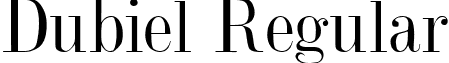 Dubiel Regular font - DubielRegular.ttf