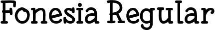 Fonesia Regular font - Fonesia-Regular.ttf