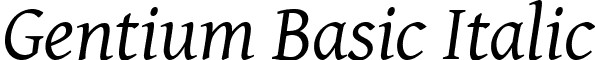 Gentium Basic Italic font - GenBasI.ttf