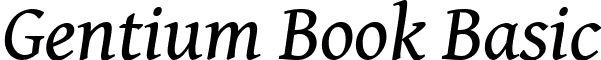 Gentium Book Basic font - GenBkBasI.ttf