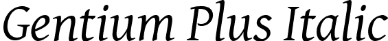 Gentium Plus Italic font - GentiumPlus-I.ttf