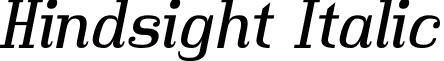 Hindsight Italic font - HindItal.ttf