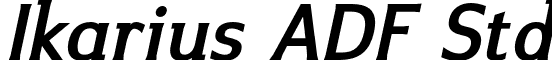 Ikarius ADF Std font - IkariusADFStd-BoldItalic.otf