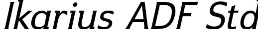 Ikarius ADF Std font - IkariusADFStd-Italic.otf