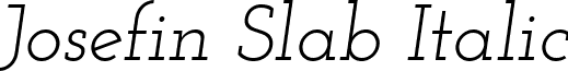 Josefin Slab Italic font - JosefinSlab-Italic.ttf