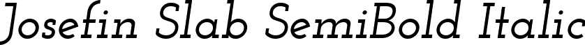 Josefin Slab SemiBold Italic font - JosefinSlab-SemiBoldItalic.ttf