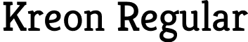 Kreon Regular font - Kreon Regular.ttf