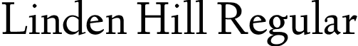 Linden Hill Regular font - LindenHill-Regular.ttf