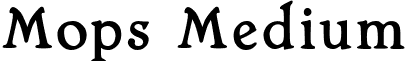 Mops Medium font - mops.ttf