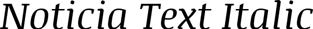 Noticia Text Italic font - NoticiaText-Italic.ttf