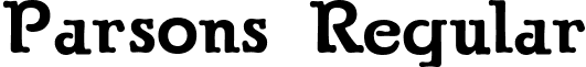 Parsons Regular font - Parsons Regular.ttf