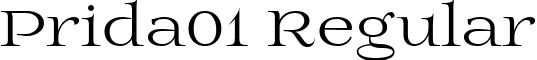 Prida01 Regular font - Prida01.ttf