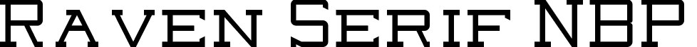 Raven Serif NBP font - raven1_serif.ttf