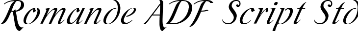 Romande ADF Script Std font - RomandeADFScriptStd-Italic.ttf