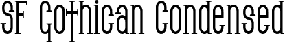 SF Gothican Condensed font - sf gothican condensed bold.ttf