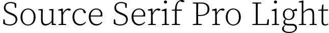 Source Serif Pro Light font - SourceSerifPro-Light.otf
