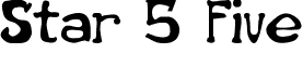 Star 5 Five font - STAR5.TTF