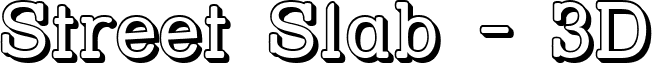 Street Slab - 3D font - STRSL3D_.ttf