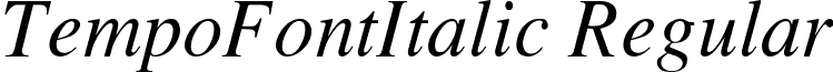 TempoFontItalic Regular font - TempoFontItalic.ttf