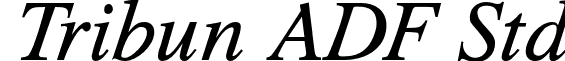 Tribun ADF Std font - TribunADFStd-Italic.otf