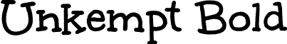 Unkempt Bold font - Unkempt-Bold.ttf