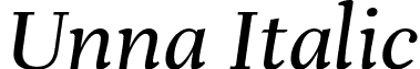 Unna Italic font - Unna-Italic.otf