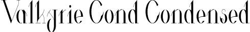 Valkyrie Cond Condensed font - Valkyrie-Condensed.ttf