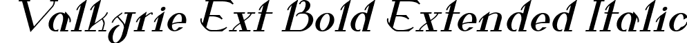 Valkyrie Ext Bold Extended Italic font - Valkyrie-BoldExtendedItalic.ttf