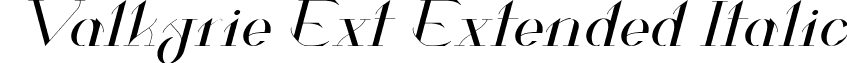 Valkyrie Ext Extended Italic font - Valkyrie-ExtendedItalic.ttf