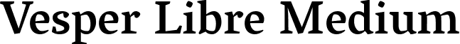 Vesper Libre Medium font - VesperLibre-Medium.ttf