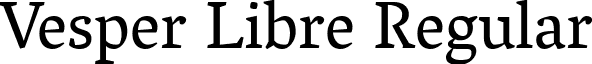 Vesper Libre Regular font - VesperLibre-Regular.ttf