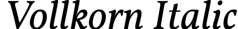 Vollkorn Italic font - vollkorn-italic.ttf