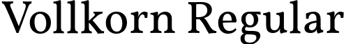 Vollkorn Regular font - vollkorn-regular.ttf