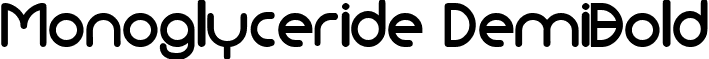 Monoglyceride DemiBold font - MONODB.ttf