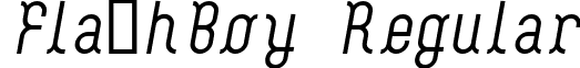 FlashBoy Regular font - FLASHBOY.TTF