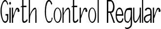 Girth Control Regular font - Girth Control.ttf