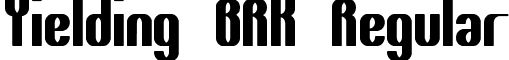 Yielding BRK Regular font - yielding.ttf