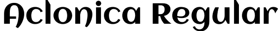 Aclonica Regular font - Aclonica.ttf