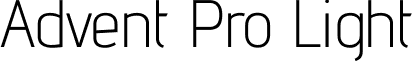 Advent Pro Light font - AdventPro-Light.ttf