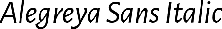 Alegreya Sans Italic font - AlegreyaSans-Italic.ttf