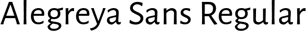 Alegreya Sans Regular font - AlegreyaSans-Regular.ttf