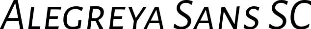 Alegreya Sans SC font - AlegreyaSansSC-Italic.otf