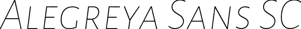 Alegreya Sans SC font - AlegreyaSansSC-ThinItalic.otf