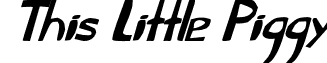 This Little Piggy font - ThisLittlePiggy_Italic.ttf