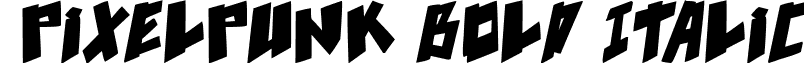 pixelpunk Bold Italic font - Pixelpunk_boldital.ttf